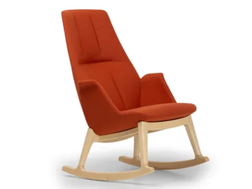 HIVE - Rocking fabric armchair with armrests by True Design - view 2